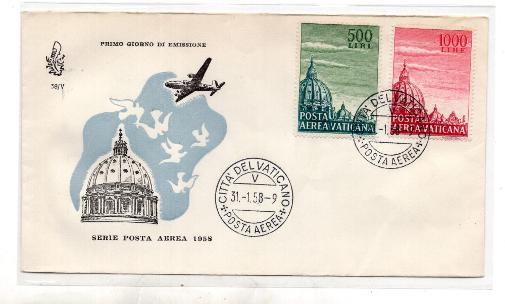 Vaticano FDC Venetia 1958 P.A. Cupola II  non viaggiata