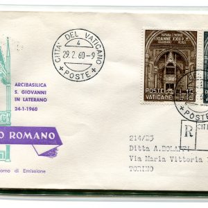 Vaticano FDC Venetia 1960 Sinodo  viaggiata Racc. per l'Italia