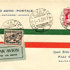 Torino/Pavia del 1.4.26 - Aerogramma del volo tassato in arrivo
