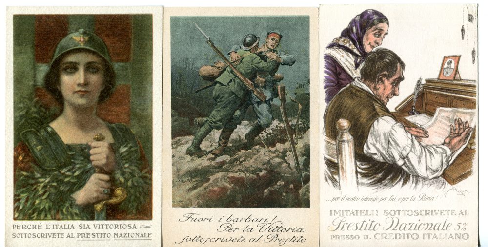 Prestito Nazionale - Lotto di sei cartoline diverse di propaganda