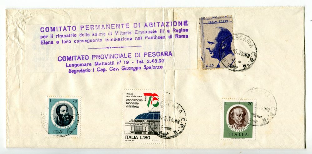 Unione Monarchica Italiana - Lire 10 su cartolina