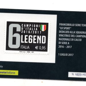 Tessera Filatelica Juventus 2017 Legend