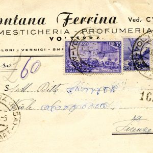 Posta Aerea Lire 25 e 50 "Democratica" busta racc. via aerea per gli USA