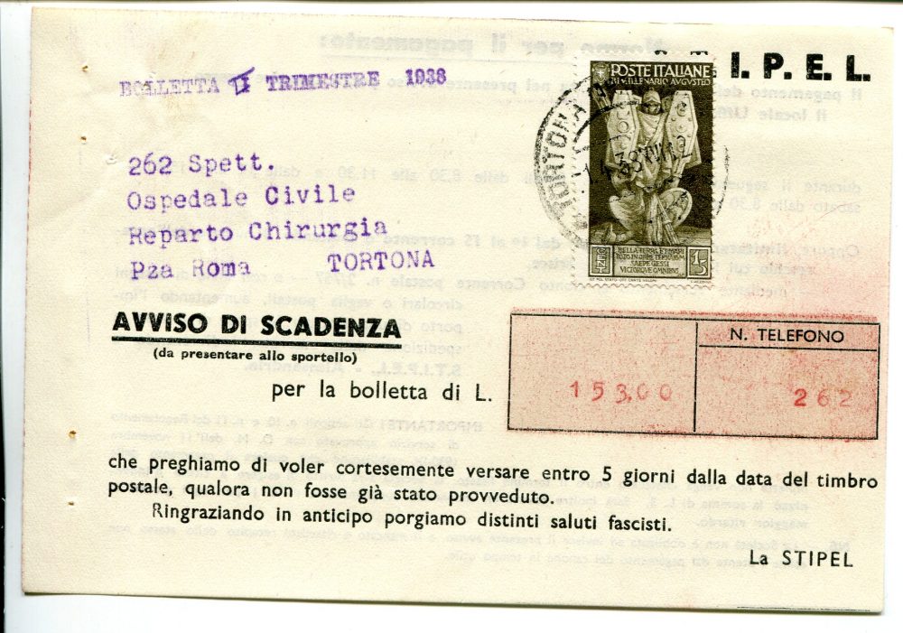 Pontificio - 10 c. vermiglio arancio isolato su lettera da Roma a Vite