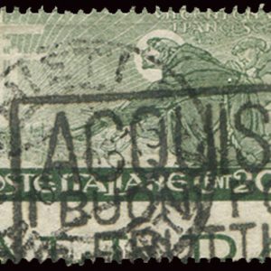 Sardegna - Cent. 2 francobollo per stampati n. 20 isolato su circolare