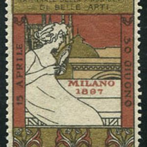 1897 Milano - Erinnofilo per la 3° Esposiz. Accademia Belle Arti