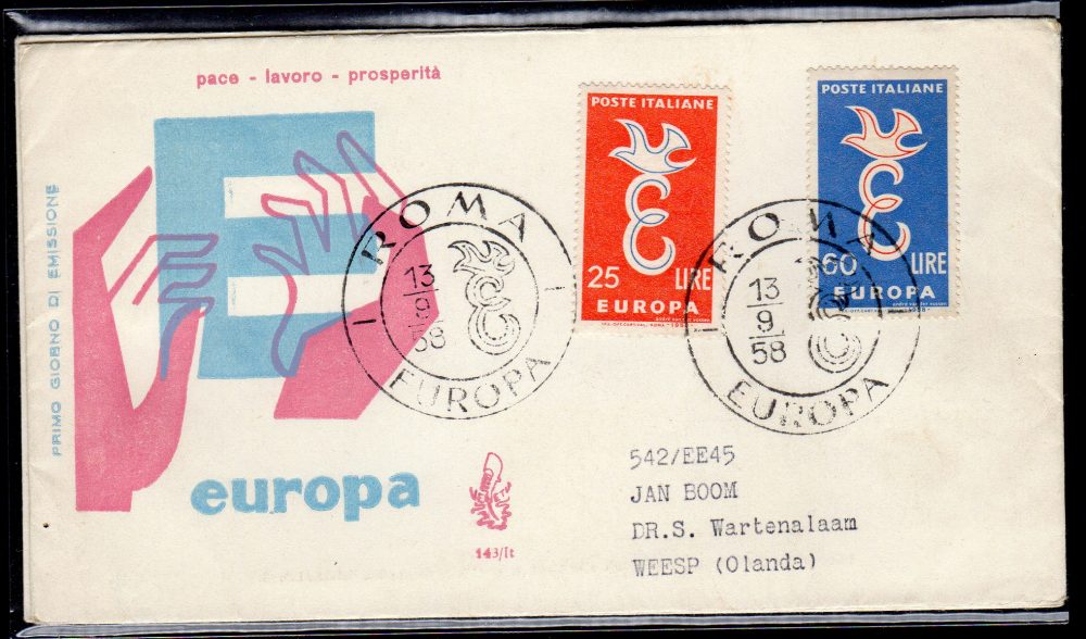 Italia FDC Venetia 1958 Lourdes  non viaggiata