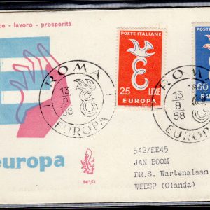 Italia FDC Venetia 1958 Lourdes  non viaggiata