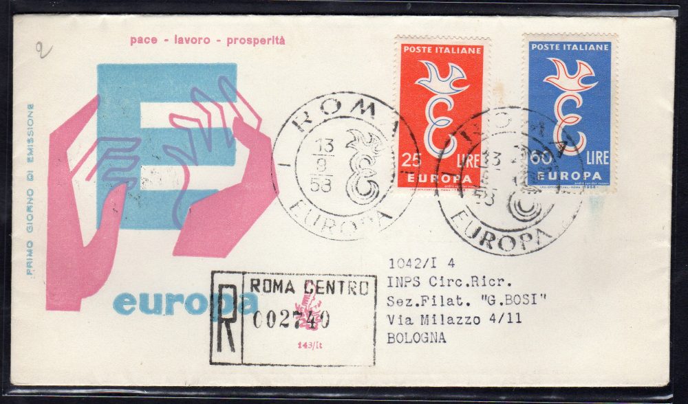 Italia FDC Venetia 1958 Lourdes  non viaggiata