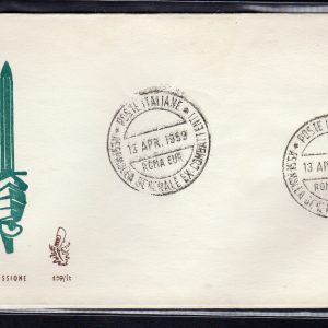 Italia FDC Venetia 1959 Centenario Sicilia  non viaggiata