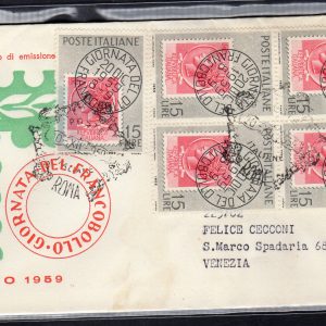 Italia FDC Venetia 1959 Europa  non viaggiata