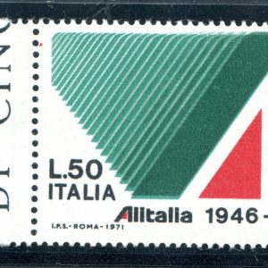 Alitalia Lire 50 varietà colori fuori registro