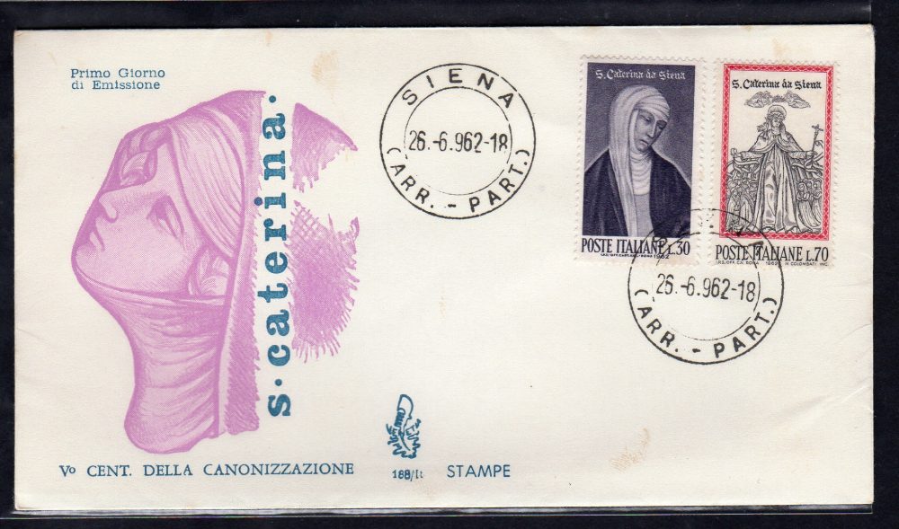 Italia FDC Venetia 1961 Romagnosi striscia di tre viaggiata per l'Italia