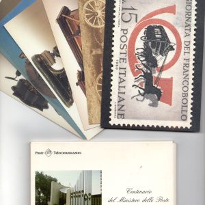 Sei cartoline commemorative del museo postale in occasione del centenario