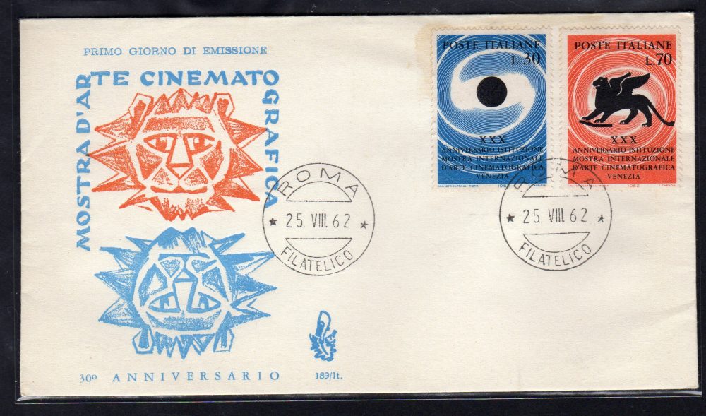 Italia FDC Venetia 1961 Romagnosi striscia di tre viaggiata per l'Italia