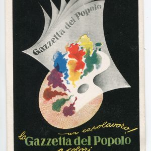 Pubblicità - Cartoncino telato a colori pubblicitario Cinzano Vermout