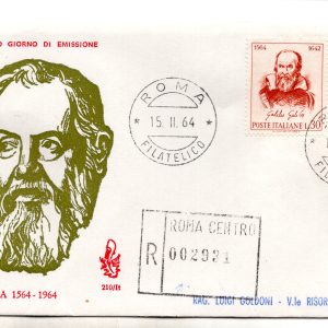 Italia FDC Venetia 1964 Galileo Galilei  viaggiata Racc. per l'Italia