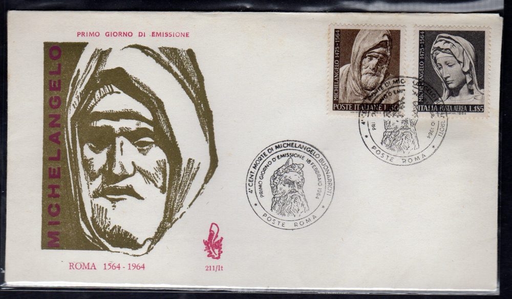 Italia FDC Venetia 1963 Mascagni striscia di tre viaggiata Racc. per l'Italia