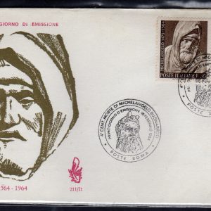 Italia FDC Venetia 1963 Mascagni striscia di tre viaggiata Racc. per l'Italia