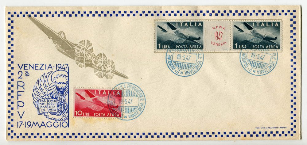 1947 Riunione Filatelica Primaverile Venezia - Democratica P.A.