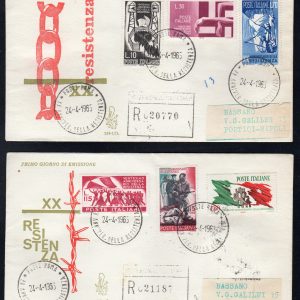 Italia FDC Venetia 1965 XX Ann. Resistenza  viag Racc. per l'Italia