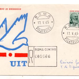 Italia FDC Venetia 1965 U.I.T.  viaggiata Racc. per l'Italia