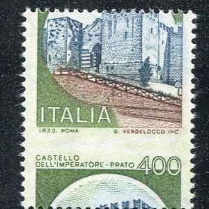 Castelli lire 400 varietà dentellatura spostata