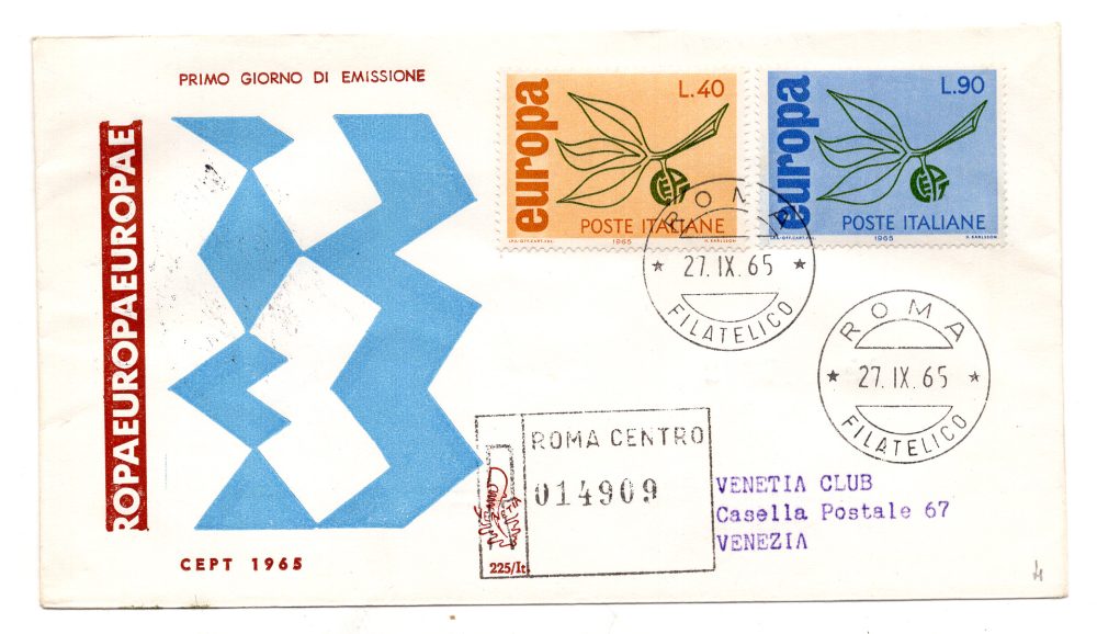 Italia FDC Venetia 1965 Tassoni  viaggiata  per l'Italia