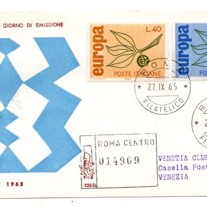 Italia FDC Venetia 1965 Tassoni  viaggiata  per l'Italia