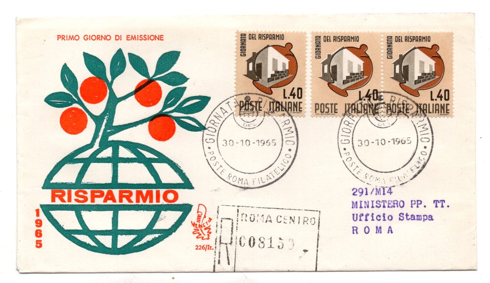 Italia FDC Venetia 1965 Tassoni  viaggiata  per l'Italia