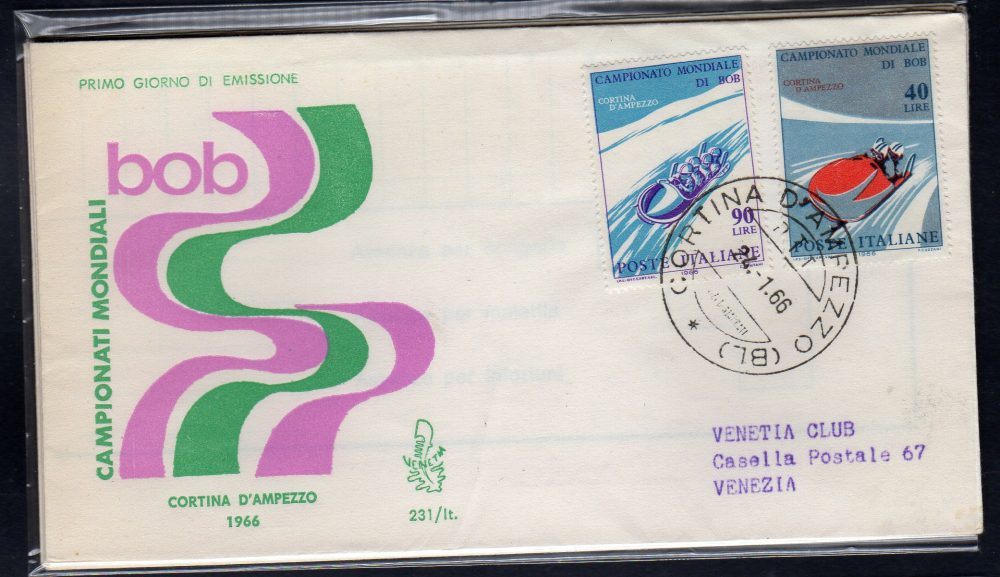 Italia FDC Venetia 1966 Bob  viaggiata  per l'Italia 680