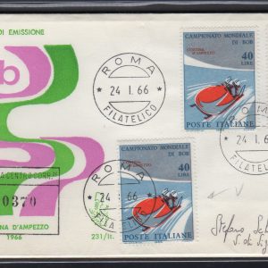 Italia FDC Venetia 1966 Bob  viaggiata Racc. per l'Italia 682