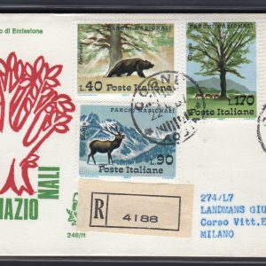 Italia FDC Venetia 1967 Parchi Nazionali  viaggiata Racc. per l'Italia 751