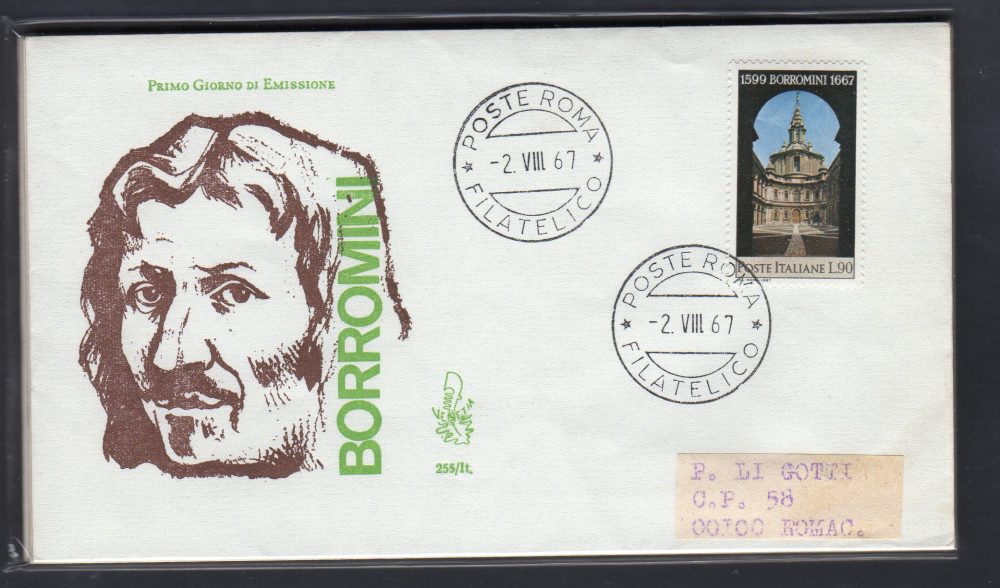 Italia FDC Venetia 1967 Borromini  viaggiata  per l'Italia