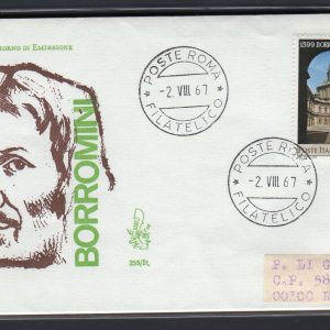 Italia FDC Venetia 1967 Borromini  viaggiata  per l'Italia