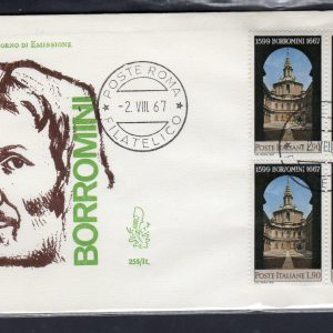 Italia FDC Venetia 1967 Borromini quartina non viaggiata