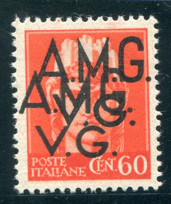 AMG. VG. - Cent. 60 con doppia soprastampa in alto