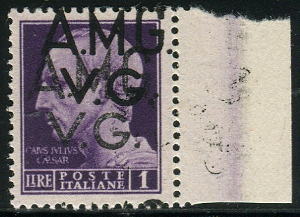 AMG. VG. - Cent. 60 con doppia soprastampa in alto