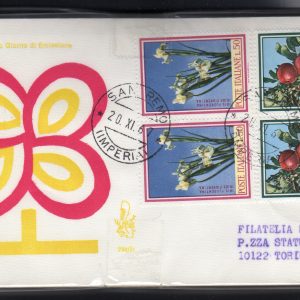 Italia FDC Venetia 1967 Flora coppia viaggiata  per l'Italia