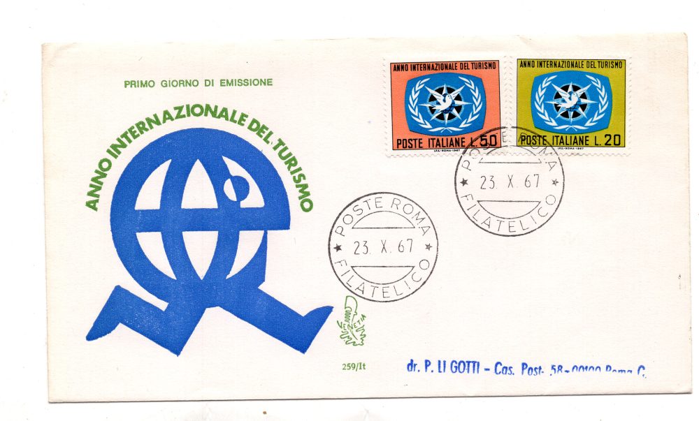 Italia FDC Venetia 1967 Anno Turismo  viaggiata  per l'Italia