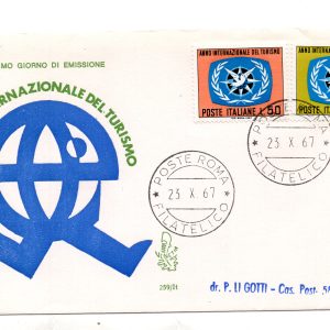 Italia FDC Venetia 1967 Anno Turismo  viaggiata  per l'Italia