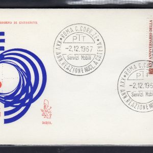 Italia FDC Venetia 1967 Reazione Nucleare  non viaggiata