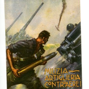 Milizia Artiglieria Contraerei - Cartolina disegnatore V. Pisani