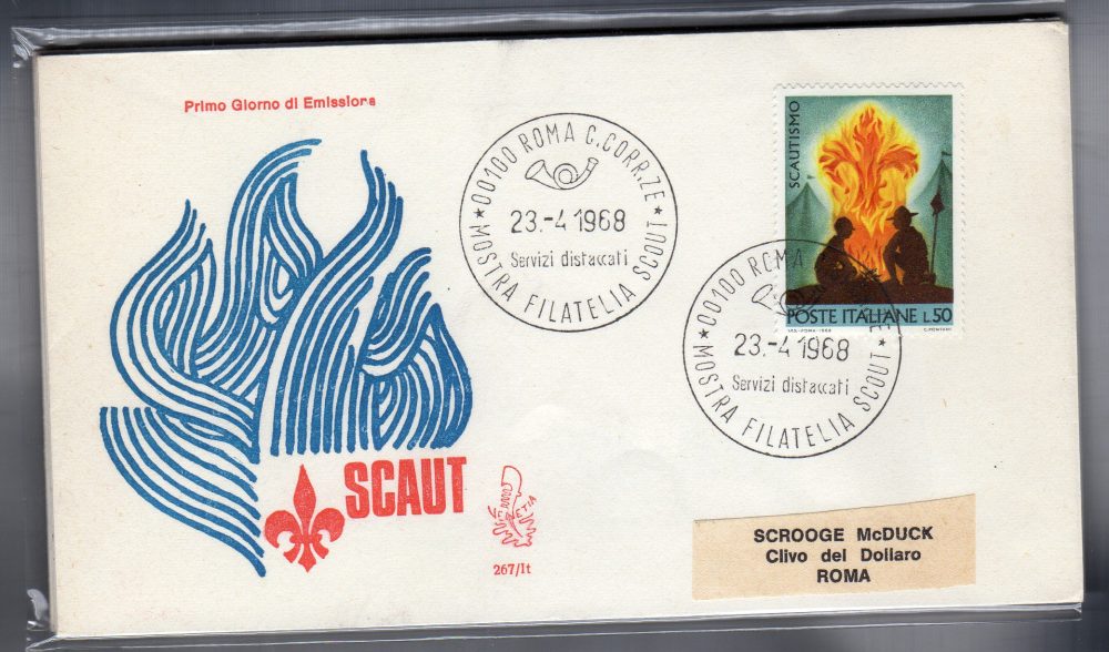 Italia FDC Venetia 1968 Scautismo  viaggiata  per l'Italia 824