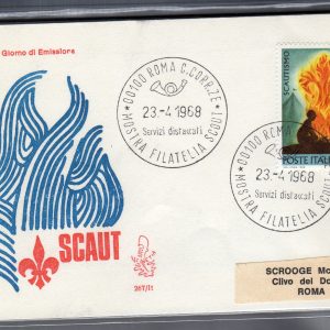 Italia FDC Venetia 1968 Scautismo  viaggiata  per l'Italia 824