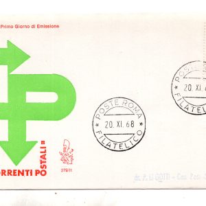 Italia FDC Venetia 1968 Conti Correnti  viaggiata  per l'Italia