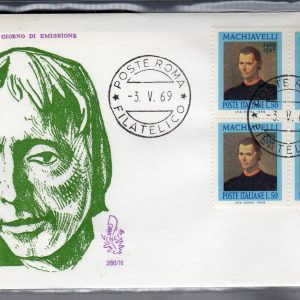 Italia FDC Venetia 1969 Macchiavelli quartina non viaggiata