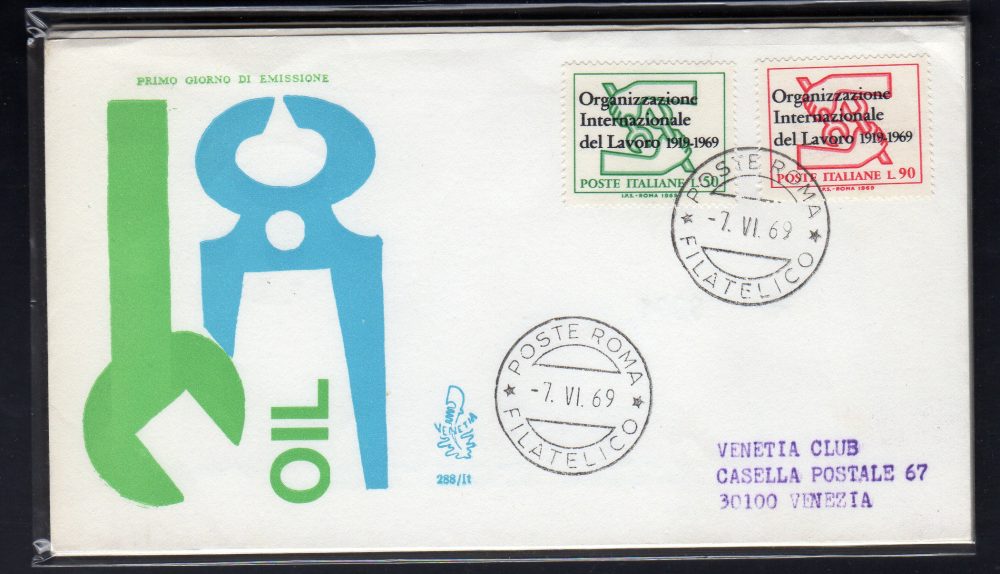 Italia FDC Venetia 1969 O.I.L.  viaggiata  per l'Italia