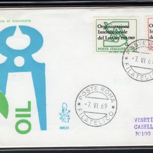 Italia FDC Venetia 1969 O.I.L.  viaggiata  per l'Italia