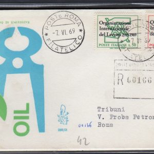 Italia FDC Venetia 1969 O.I.L.  viaggiata Racc. per l'Italia